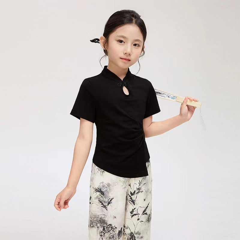 Children's Summer National Style Fashionable Chinese Pants Children's Suit