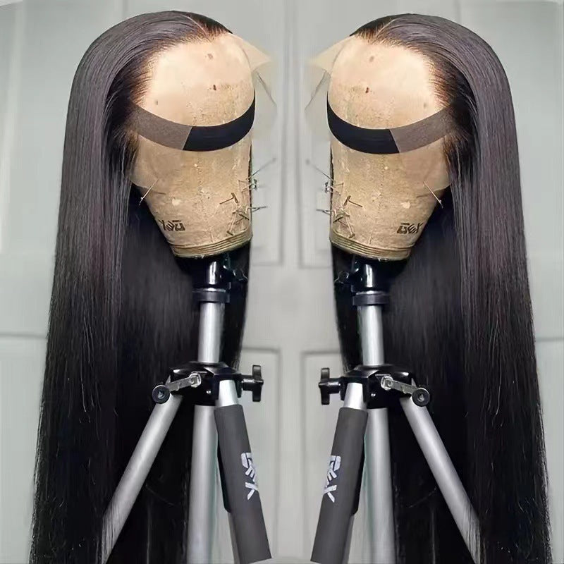 Women's Front Lace Synthetic Wigs Fashionable Natural Long Straight Wig