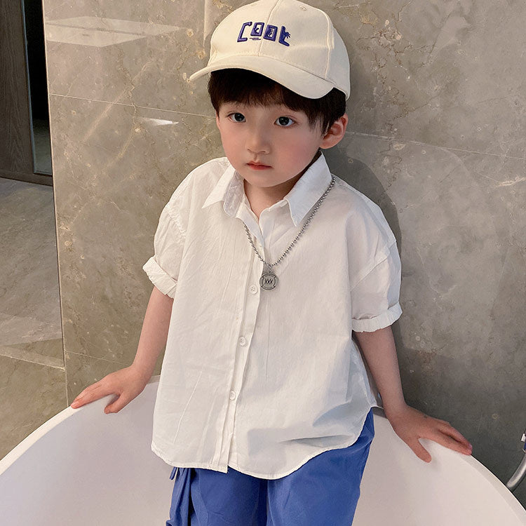 Children's Clothing Summer Korean Loose Medium Big Fashion Children's Shirt