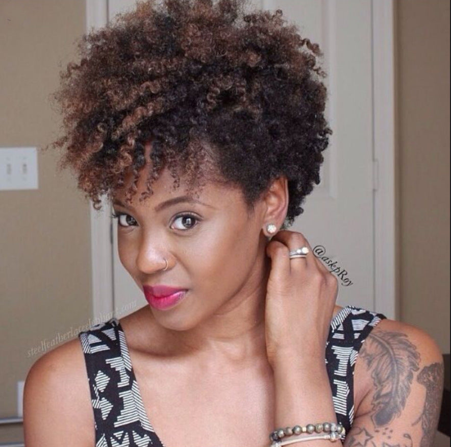 African Wigs With Small Female Mechanism Chemical Fiber Wig Short Curly Hair