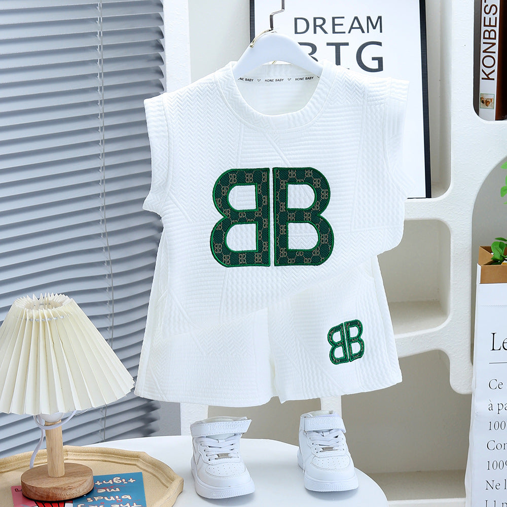 Children's Embroidered Vest Clothes Cool Handsome Summer Children's Suit