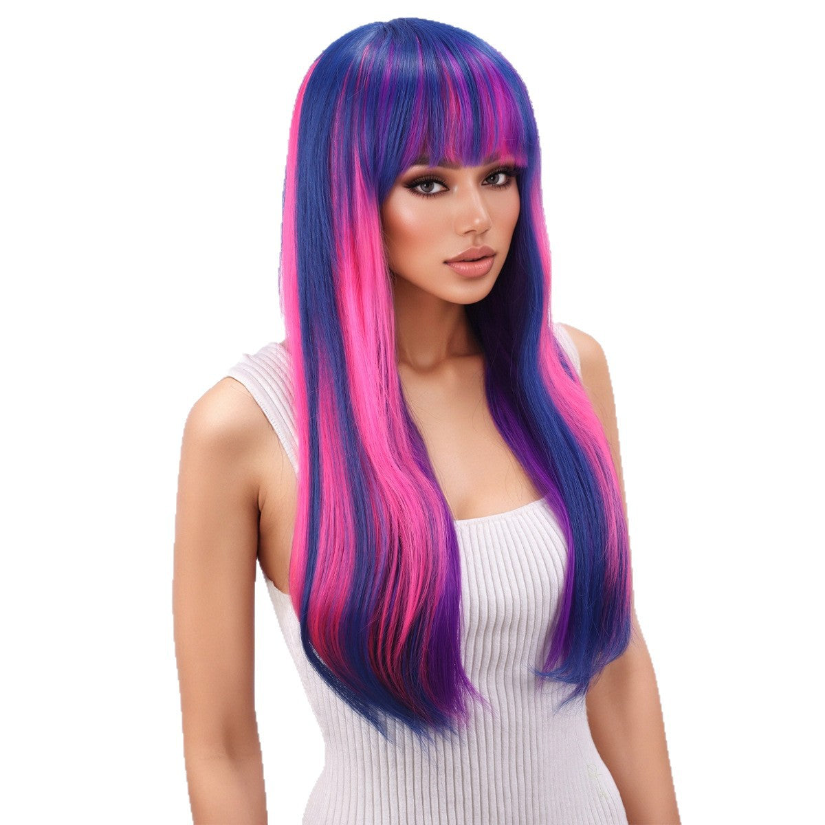 Fluffy Face Shaving Big Wave Chemical Fiber Head Cover My Wig Long Curls