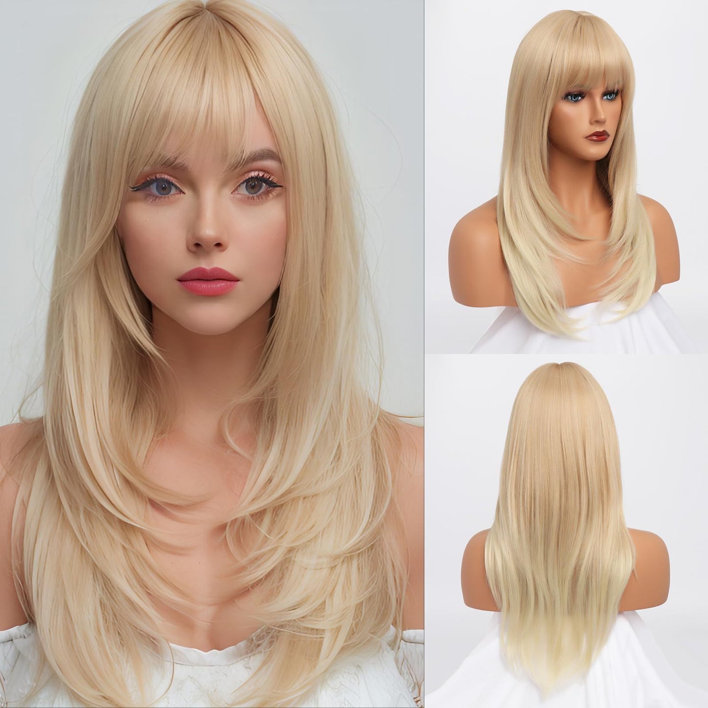 Hair Female Bangs Layered Full Type Chemical Long Straight Wig