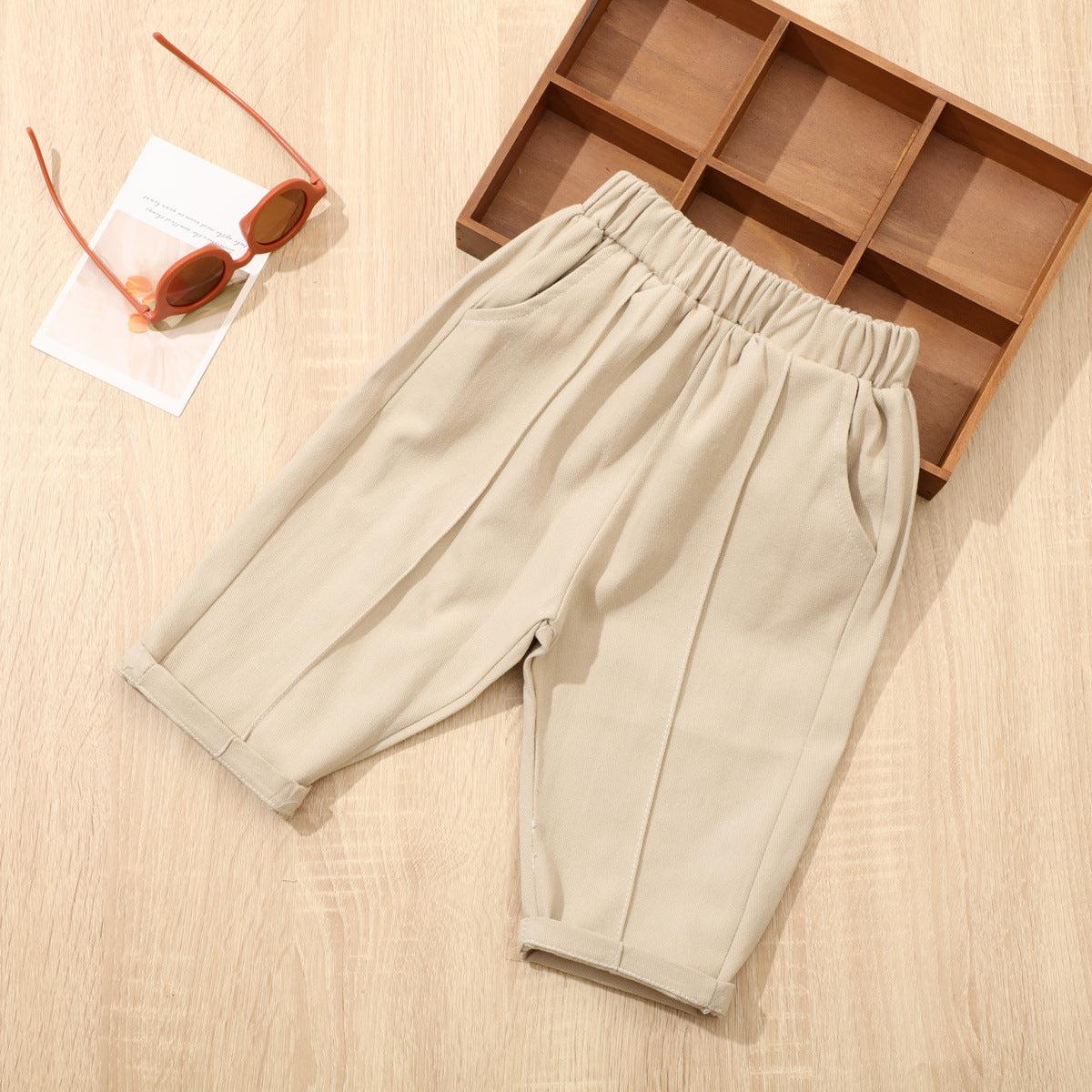 Children's Soft Mori Style Cotton Leisure Overalls Woven Baggy Casual Children's Pants