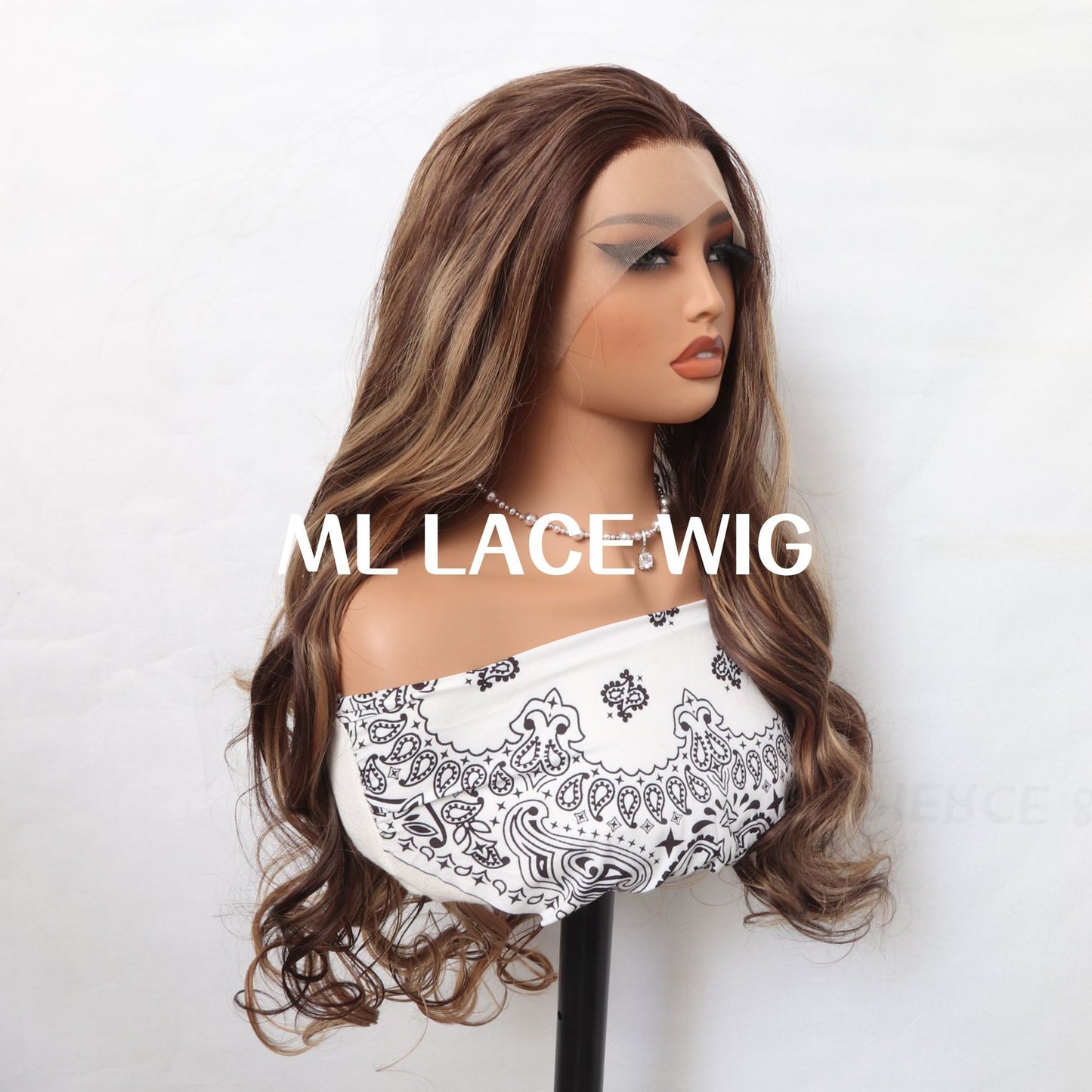 Women's Doll Lolita Hand Crochet Casual Split Curly Hair Team Korean Wig Long Curls