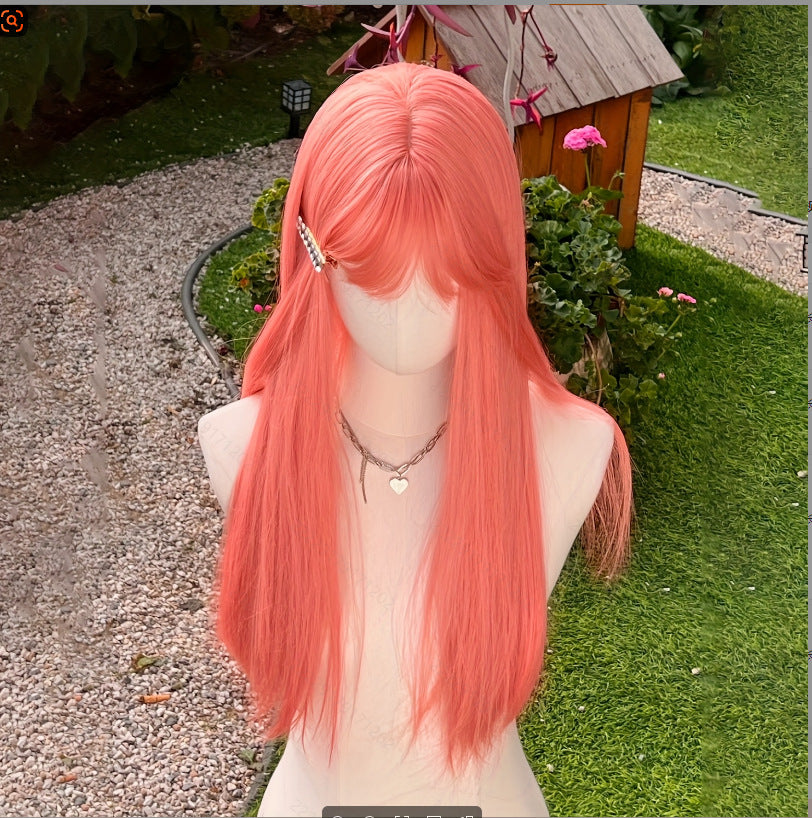 Women's High Dark Brown Hair Full Top Natural Long Straight Wig