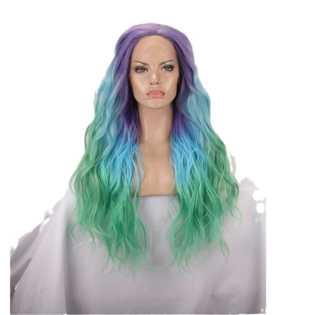 Women's Curly Chemical Fiber Big Wave Natural Front Head Sleeve Lace Wig Long Curls