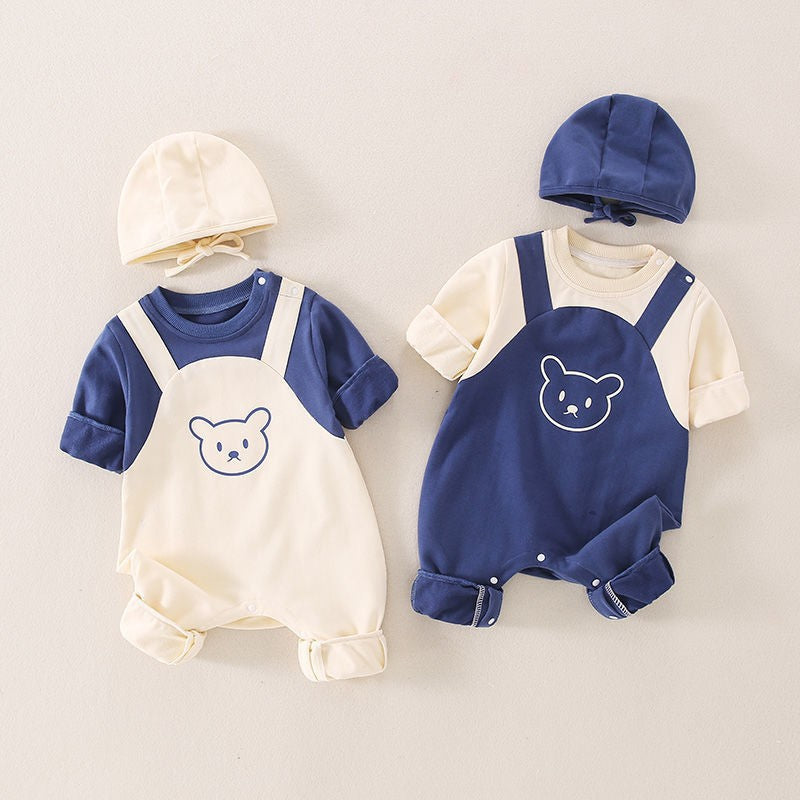 Boy Full Moon Long Sleeve Western Style Jumpsuit Super Cute Jumpsuit, Climbing Suit