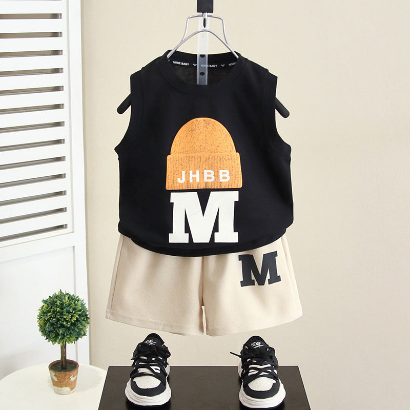 Children's Boy Summer Clothing Vest Fashion Sleeveless Children's Suit