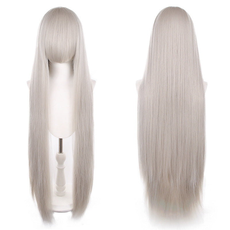 Mao Style Universal Scalp Head Long Bangs Cos Wig