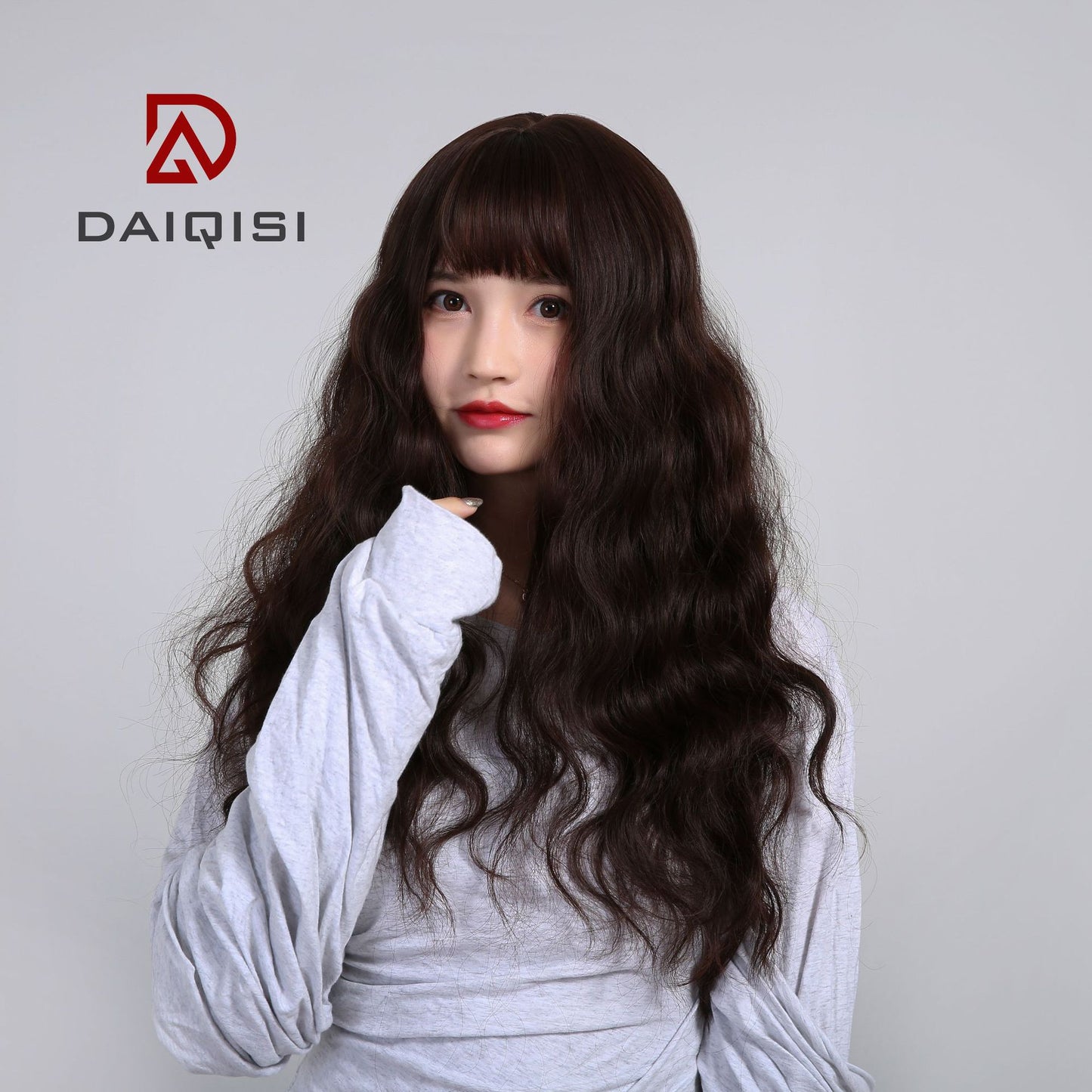 Style Curly Hair Small Full Top Cover Wig Long Curls