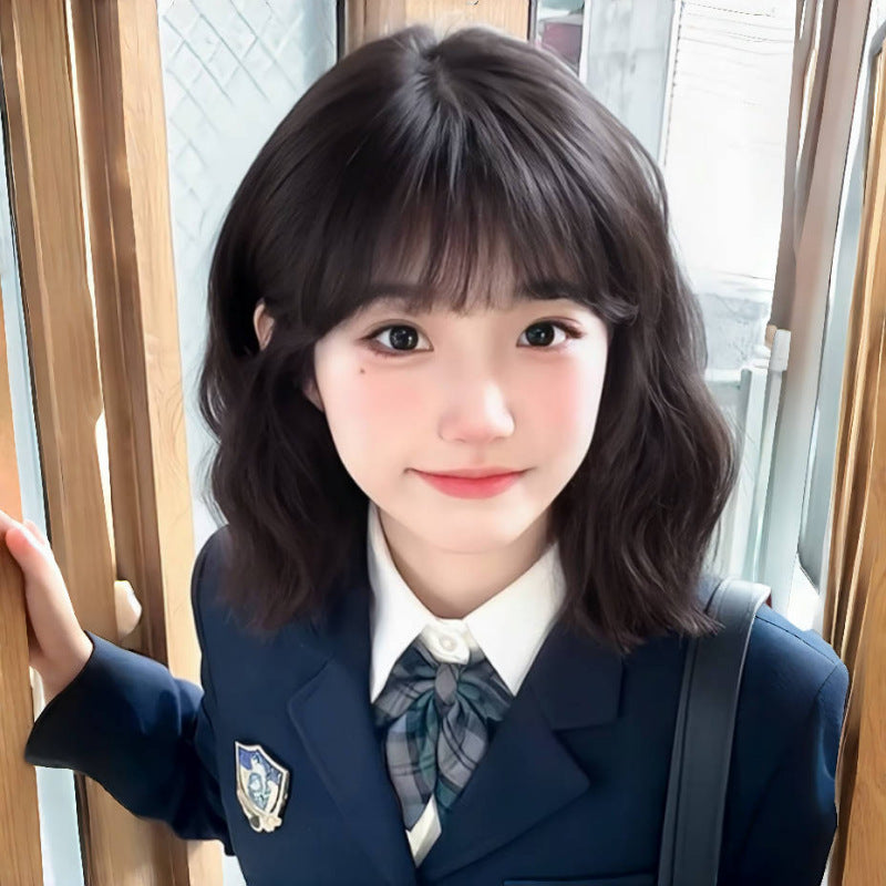 Daily Small Water Ripple Fluffy Natural Short Curly Hair Wig Long Curls