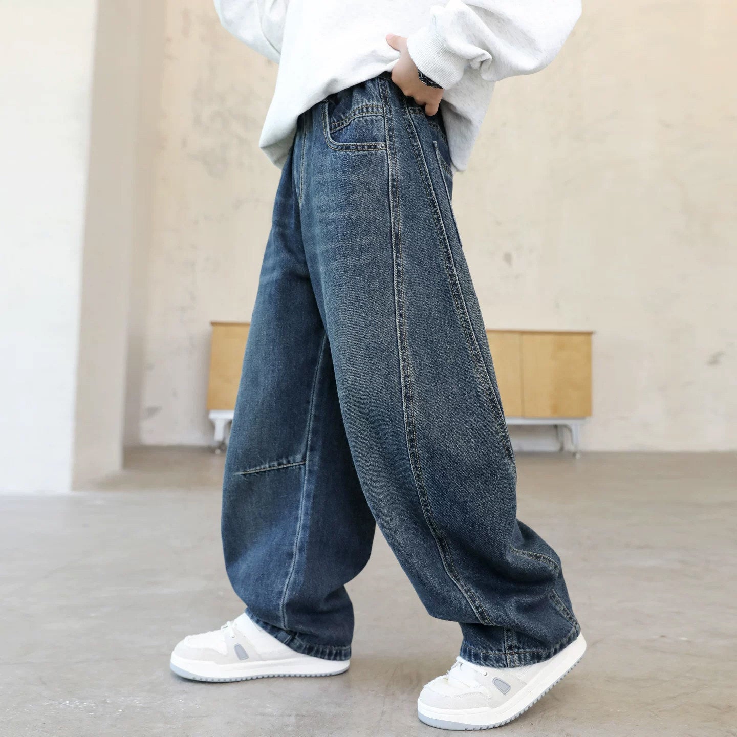 Children's Handsome Trousers Middle Big Loose Western Children's Pants