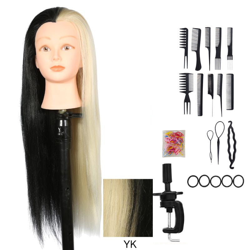 Model Head Practice Hairdressing Hair Cutting Teaching Mock Other Wig
