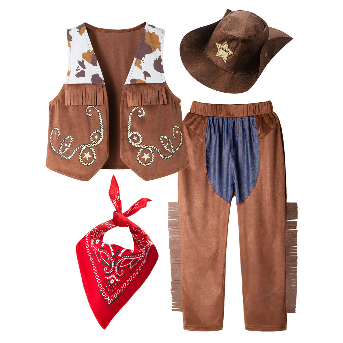 Children's Denim Holiday Clothes Boys Corner Performance Wear Vest Children's Suit