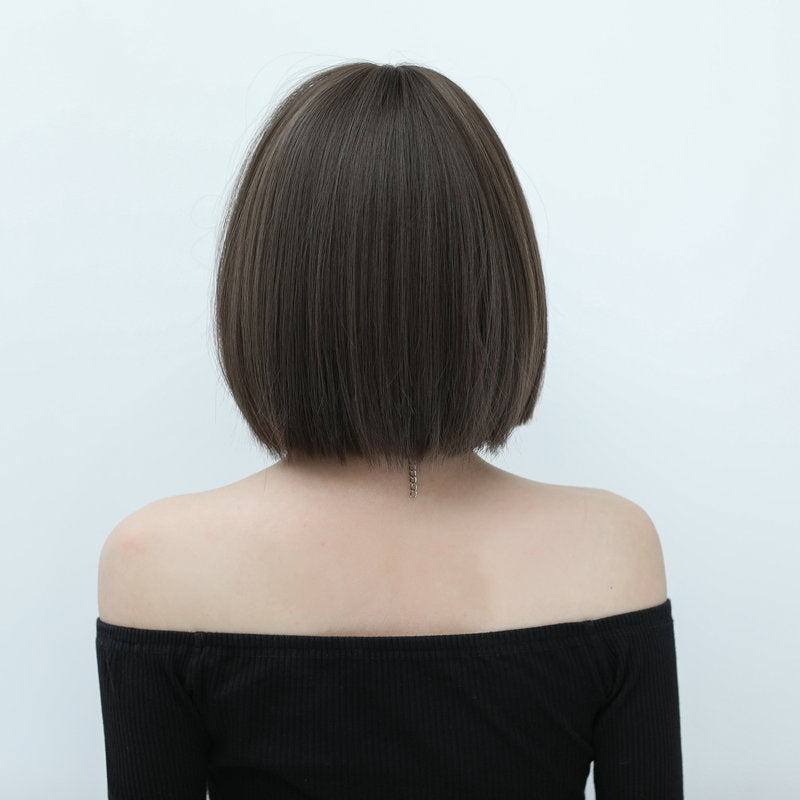 Fashion Comic Bangs Stylish Clavicle Female Natural Wig Short Straight Hair