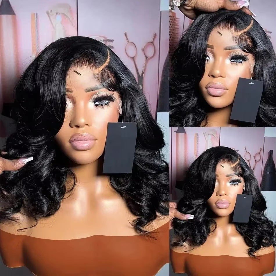 Unique Chemical Fiber Hair Bangs Lace Wig Long Curls