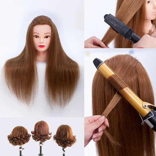 Hairdressing Learning Dummy Head Mould Braided Hair Other Wig