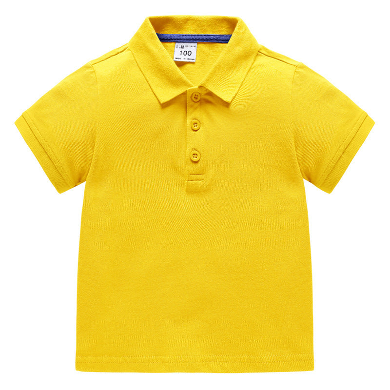 Children's School Uniform Clothing Summer Boys Korean Style Shirt Half Sleeve Children's T-shirt