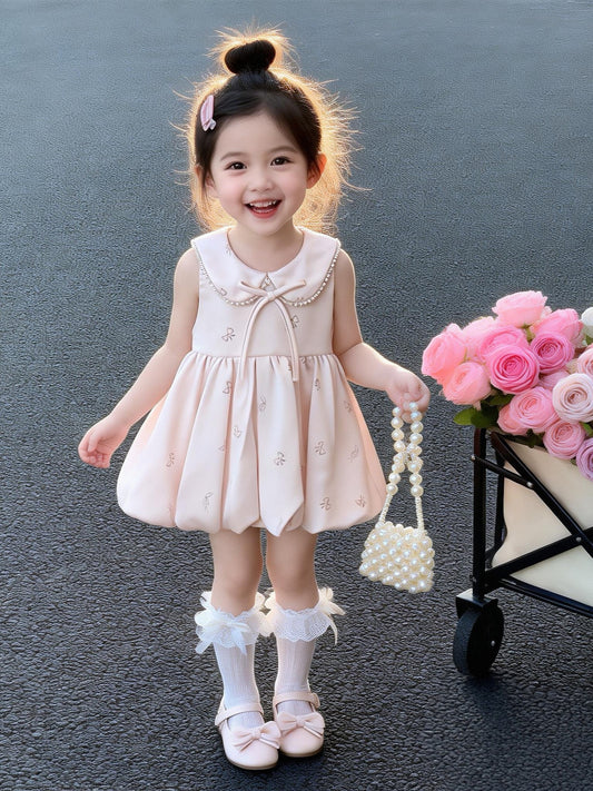 Princess Summer Western Style Birthday Vest Children's Dress