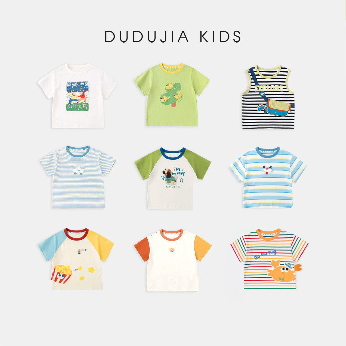 Large Collection Boy's Summer Cartoon Top Children's T-shirt
