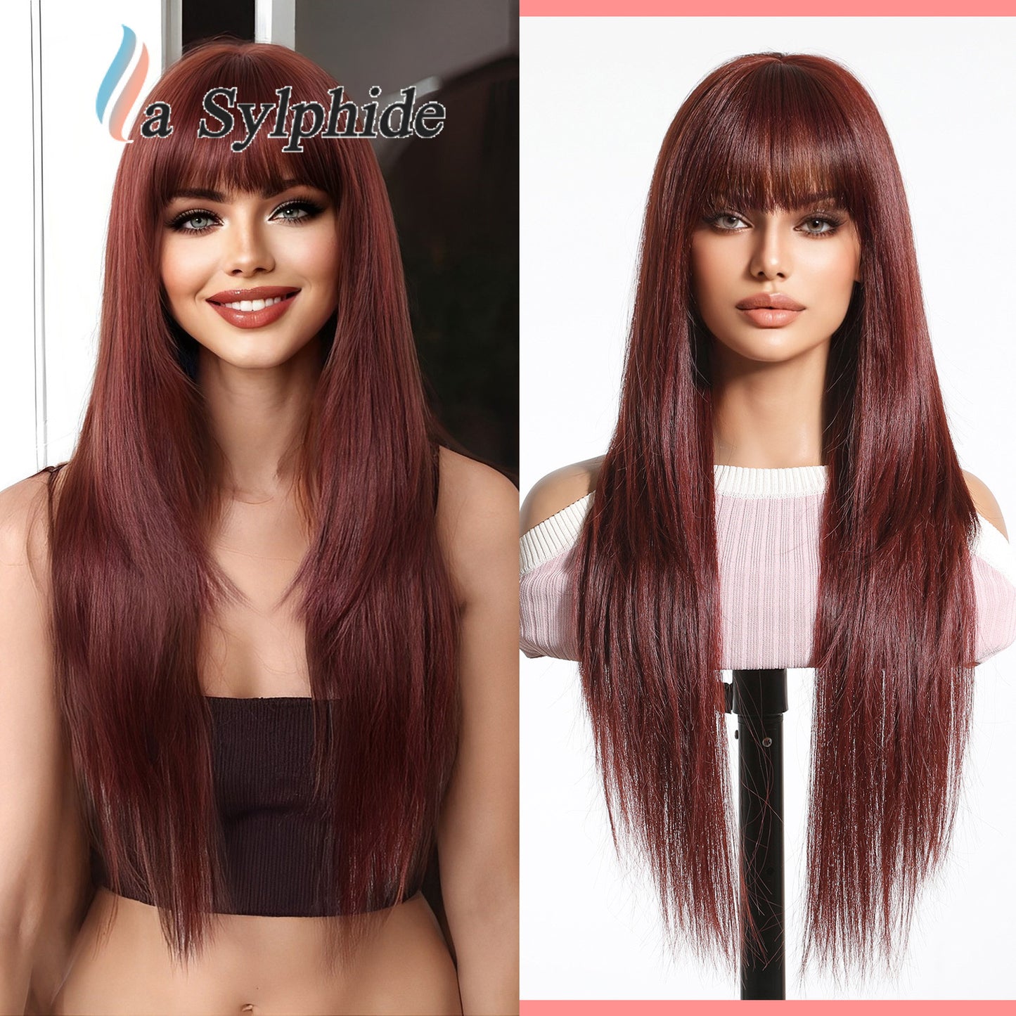 Women's Black Long Straight Fiber High Level No Need To Real Hair Wig