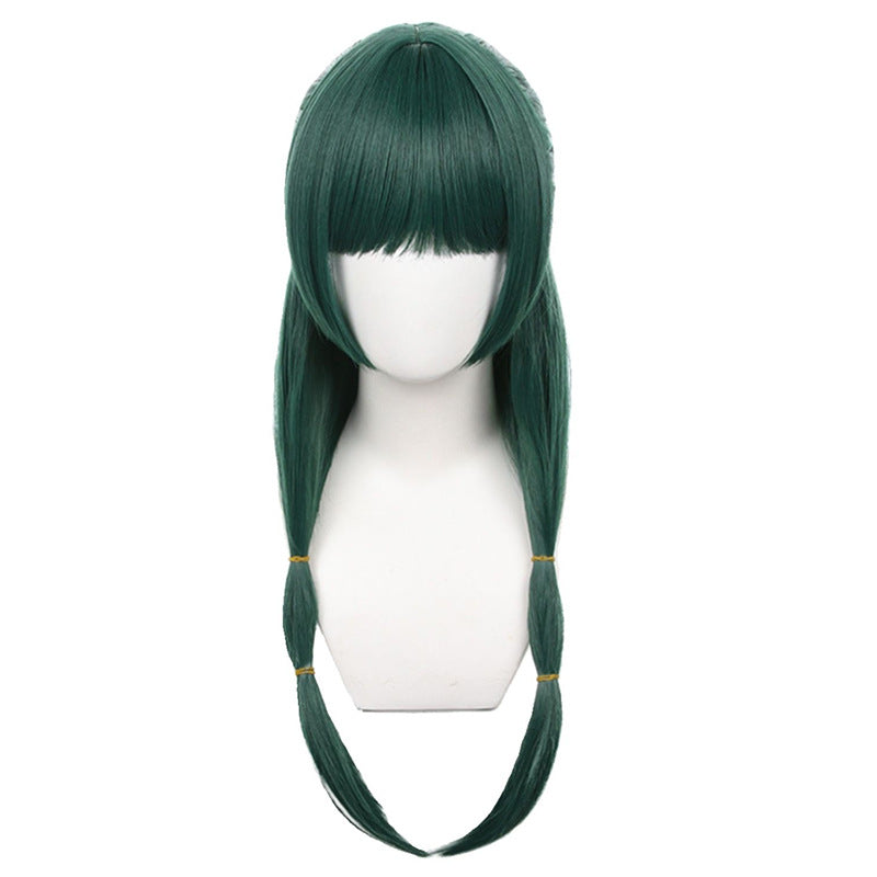 Medicine House Woolen Cat Dark Green Artificial Scalp One Half Cos Wig