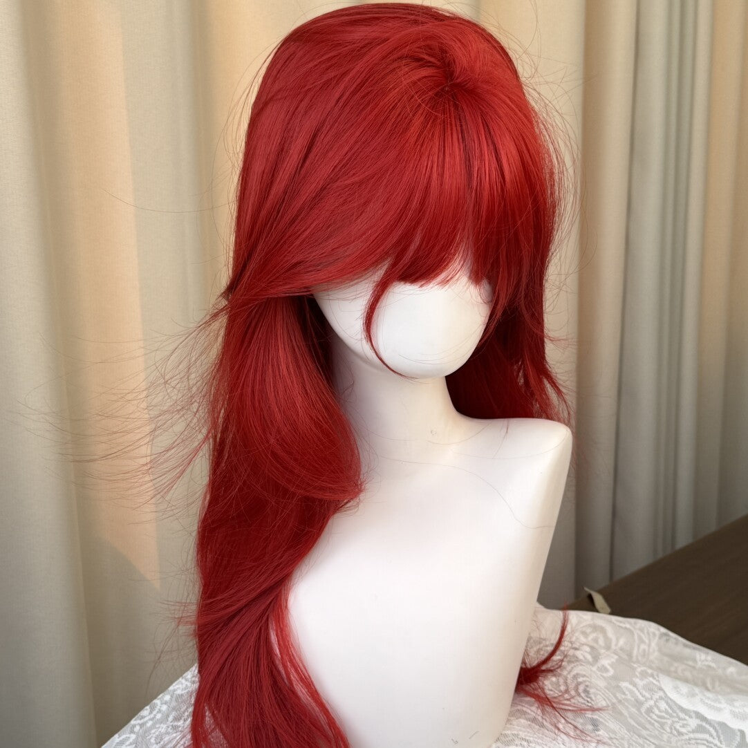 Hairpiece Sea High Level Air Bangs Hair Sweet Princess Long Straight Wig