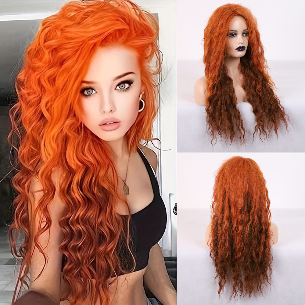 Women's Fluffy Curly Hair African Small Roll Chopsticks Wig Long Curls