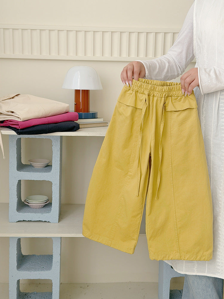 Children's Xie Straight Pure Cotton Casual Matchet Children's Pants