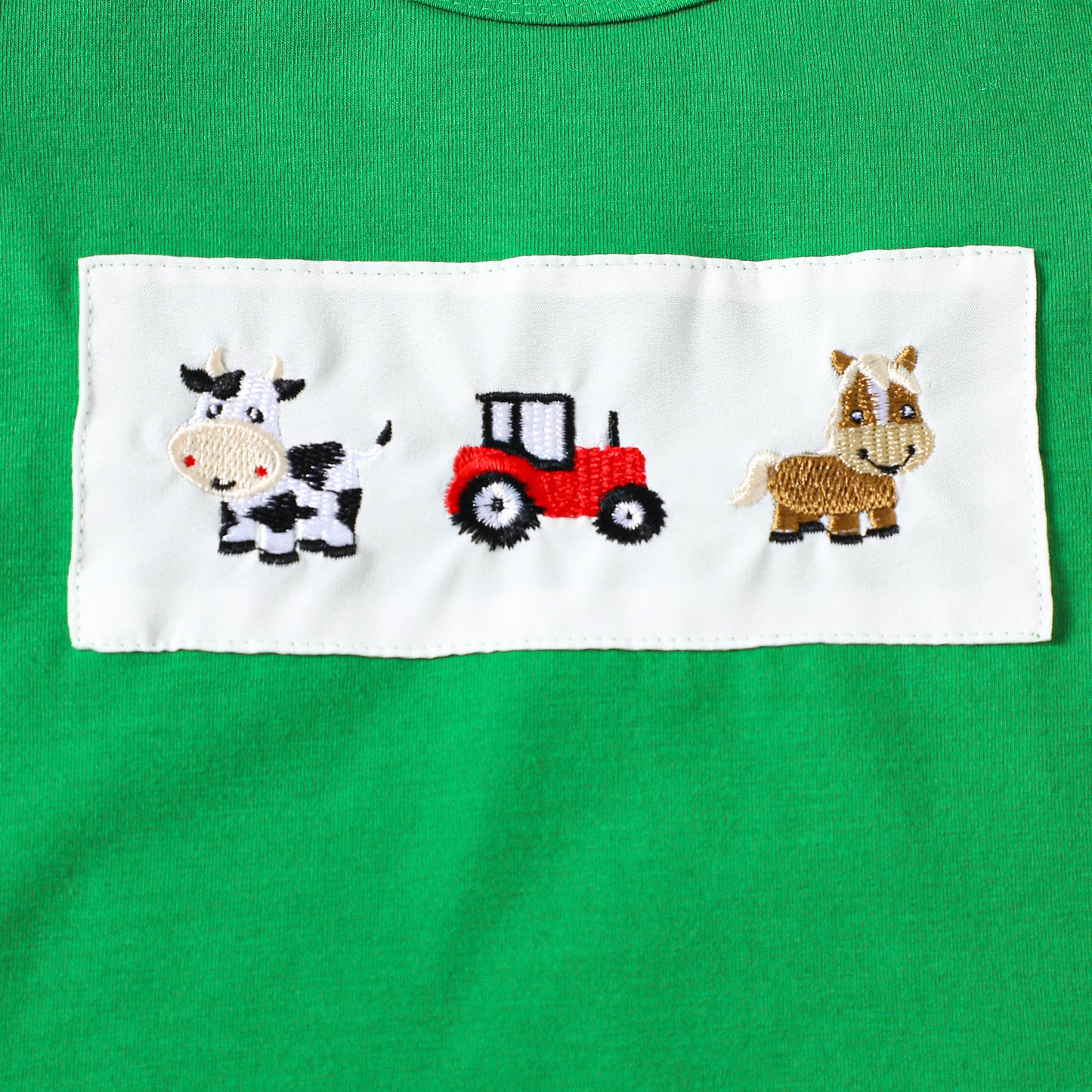 Boy Casual Cartoon Car Animal Embroidery Short-sleeved T-shirt Striped Children's Suit