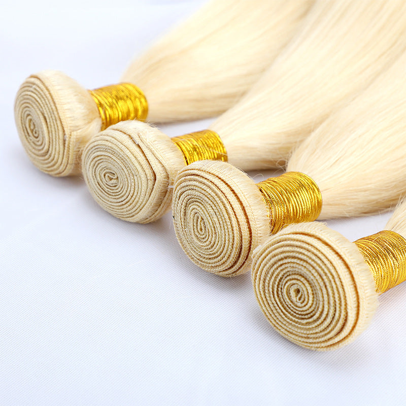 Cool Charming Pretty Weft Straight Strip Real Hair Wig