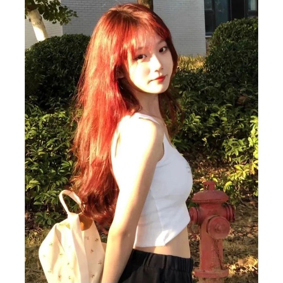 Top Female Hair Bangs Natural Summer Ladies Head Long Straight Wig