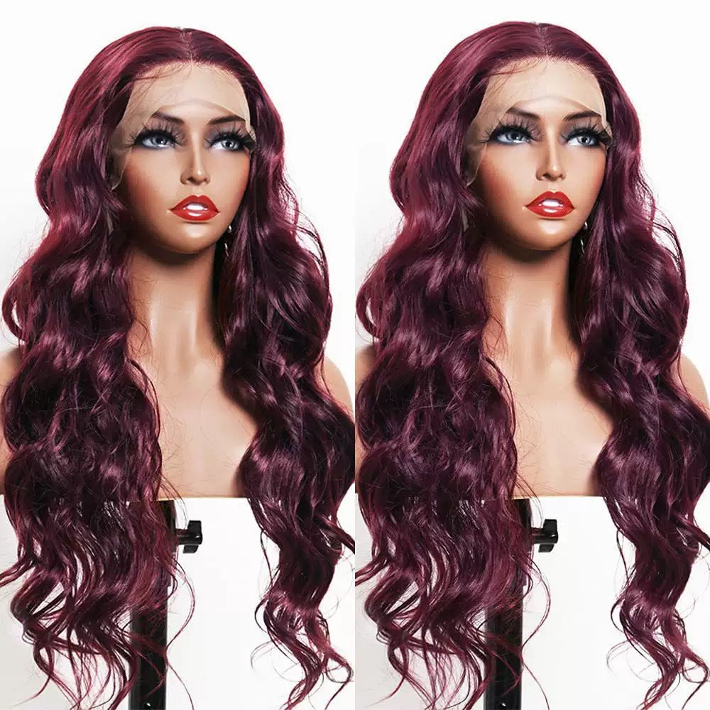 Women's Fashion Front Lace Big Wave Curly Hair Wig Long Curls