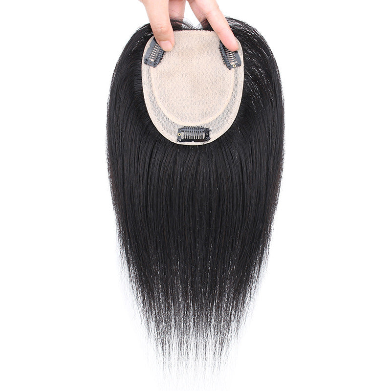 Women's Mesh Hair Supplementing Piece Breathable Lightweight Cover Gray Invisible Wig