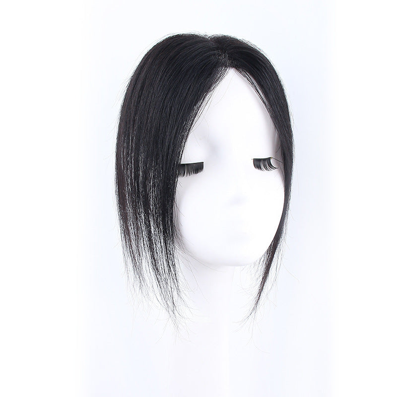 Top Hair Replacement Lightweight Natural Increase Seamless Cover Gray Forehead Wig Bangs