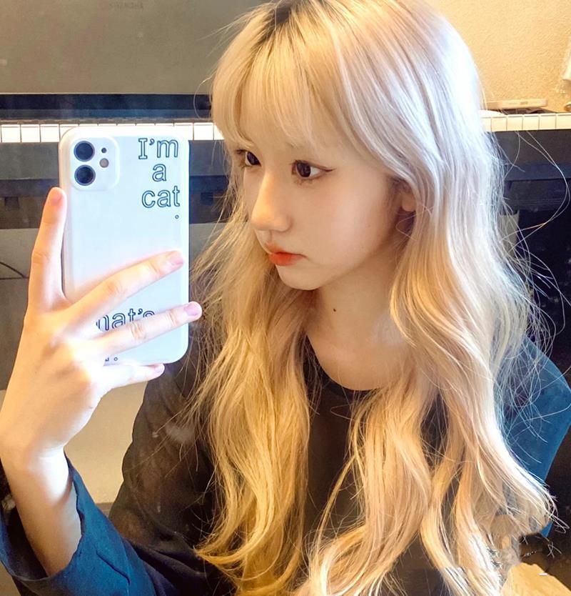 Ponytail Star Female Cold Brown Hair Big Wig Long Curls