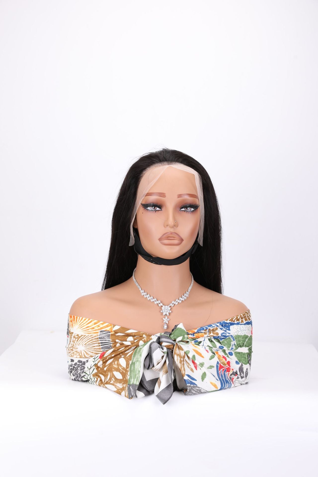 Human Natural Color Black Straight Density Real Hair Wig