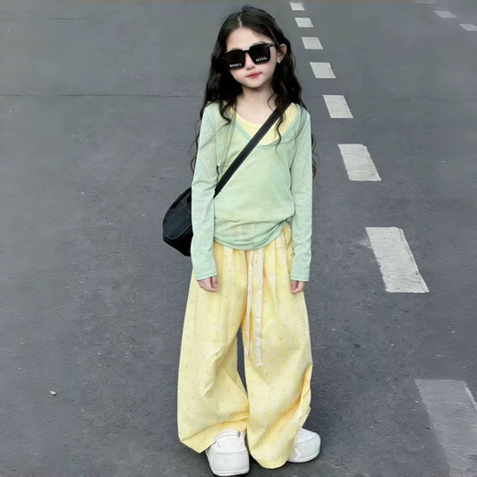 Children's Spring Clothes Western Style Thin Little Dopamine Long Children's Suit