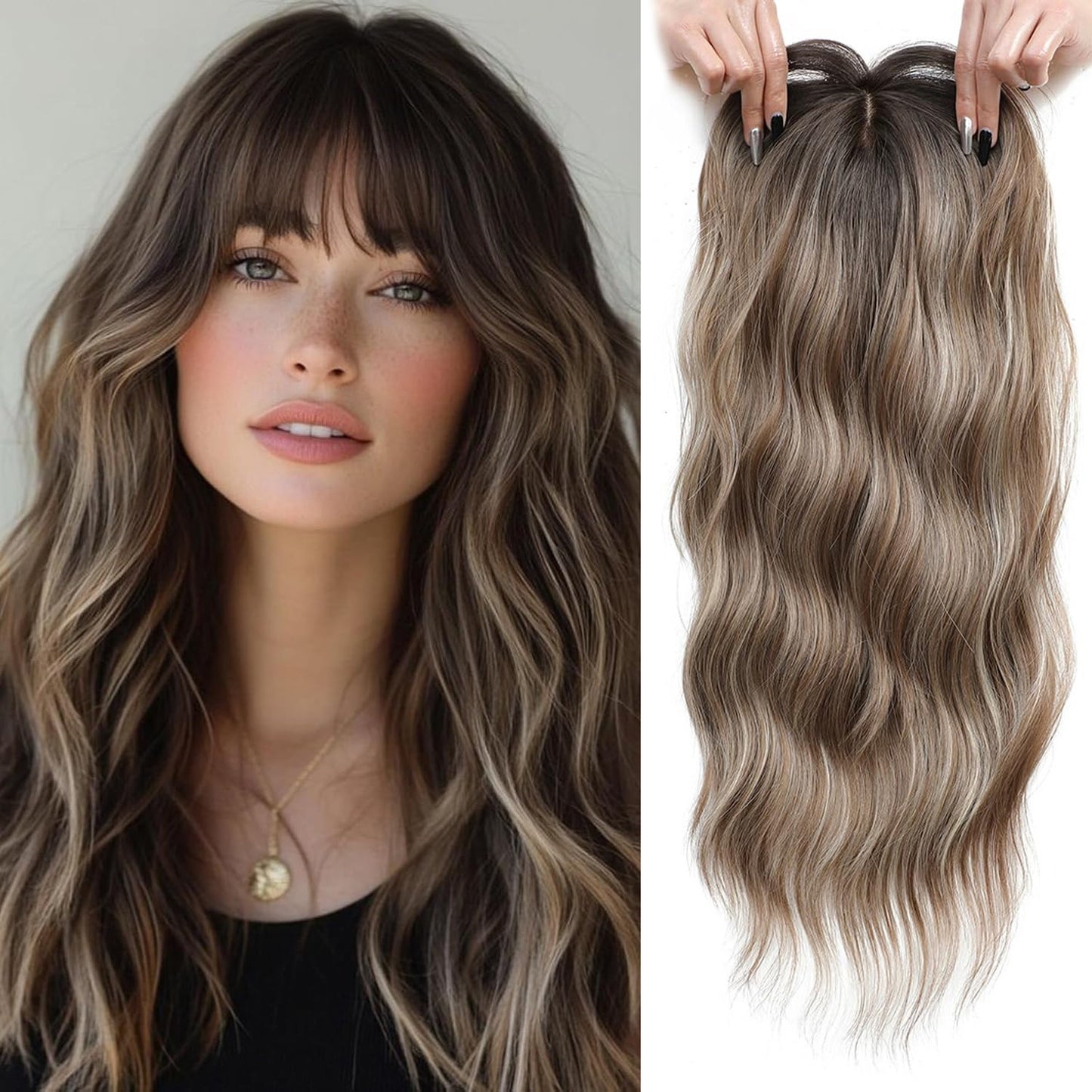 Female Head Hairpiece Air Set Artificial Hair Cover Wig Bangs