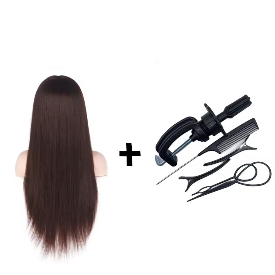 Artificial Hair Mannequin Head Hairdressing Practice Perm Braiding Updo Trimming Other Wig