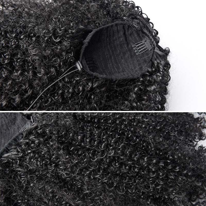 Drawstring Small Curly African Fashion Chemical Fiber Fluffy Increase Hair Wig Ponytail