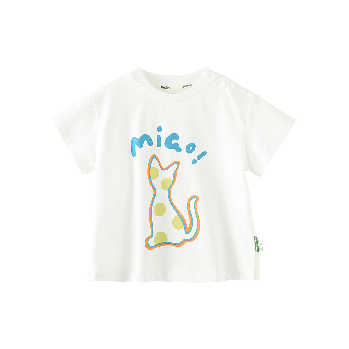 Children's Ceramic Shell Clothing Summer Boys Cute Cartoon Casual Children's T-shirt