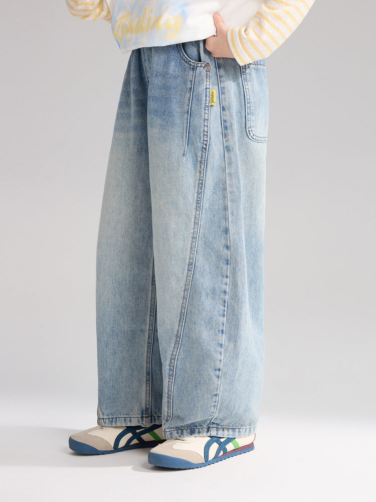 Women's & Children's Pudding Summer Wear Trousers Jeans Straight Children's Pants