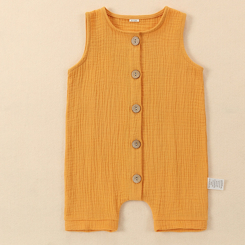 Sleeveless Clothes Summer Breathable Vest Born Jumpsuit, Climbing Suit