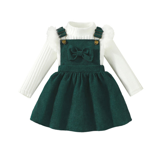 Popular Children's Clothing Christmas T-shirt Suspender Children's Suit