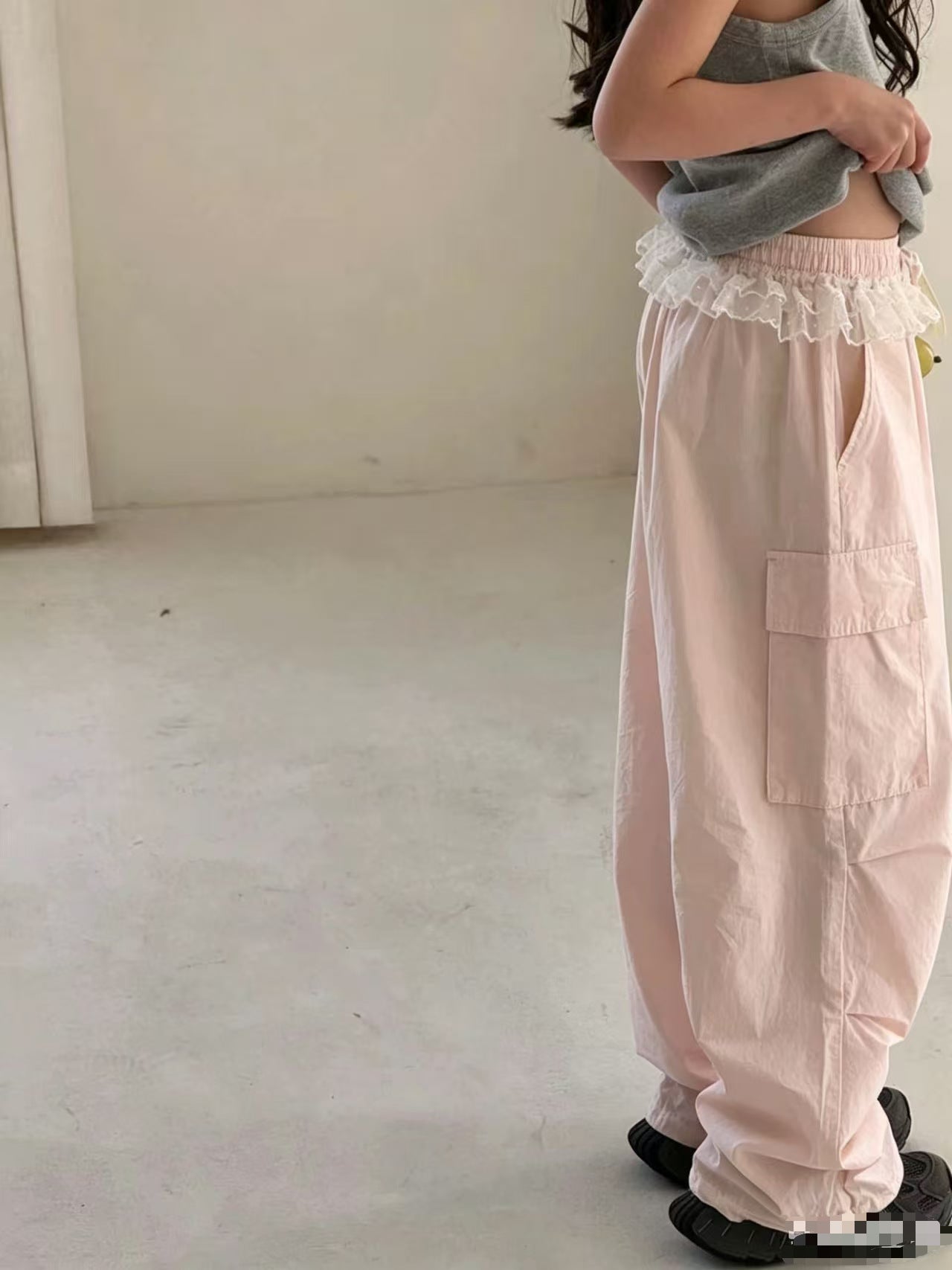 Lace Middle Big High Quality Overalls Fashionable No Children's Pants
