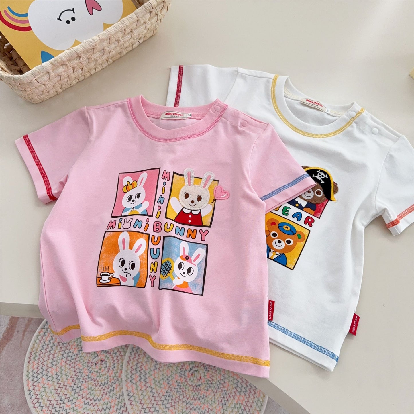 Inner Wear Boys Bear Cute Pet Short Sleeve Children's T-shirt