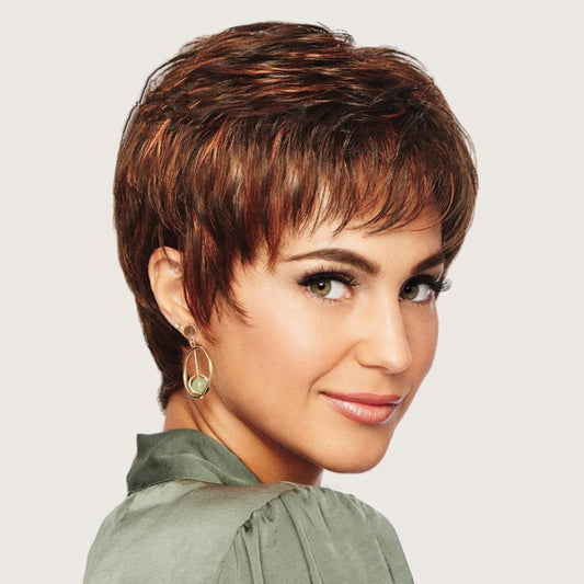 New Women's Fiber Chemical Head Cover Wig Short Curly Hair