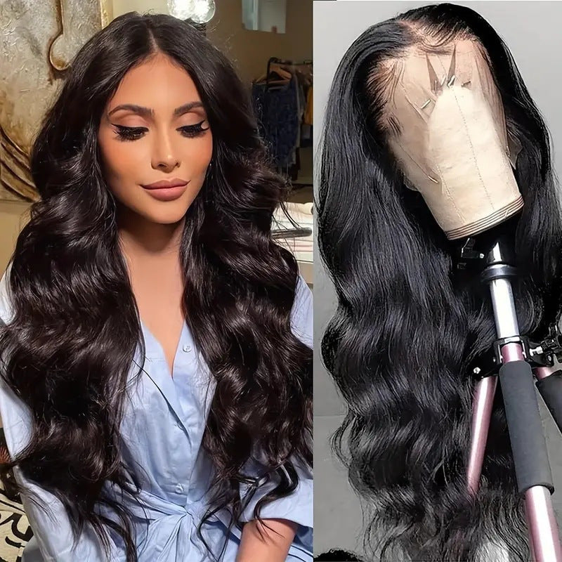 Women's Front Lace Mid-length Large Wave Curly Wig Long Curls